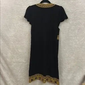 INC International Concepts | Dresses | Inc International Concepts Black And  Gold Embellished Sheath Dress | Poshmark